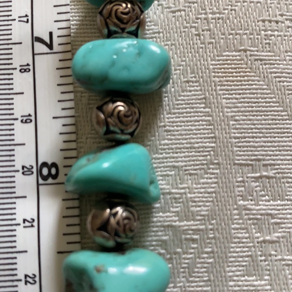 Turquoise and silver necklace - Picture 6 of 6